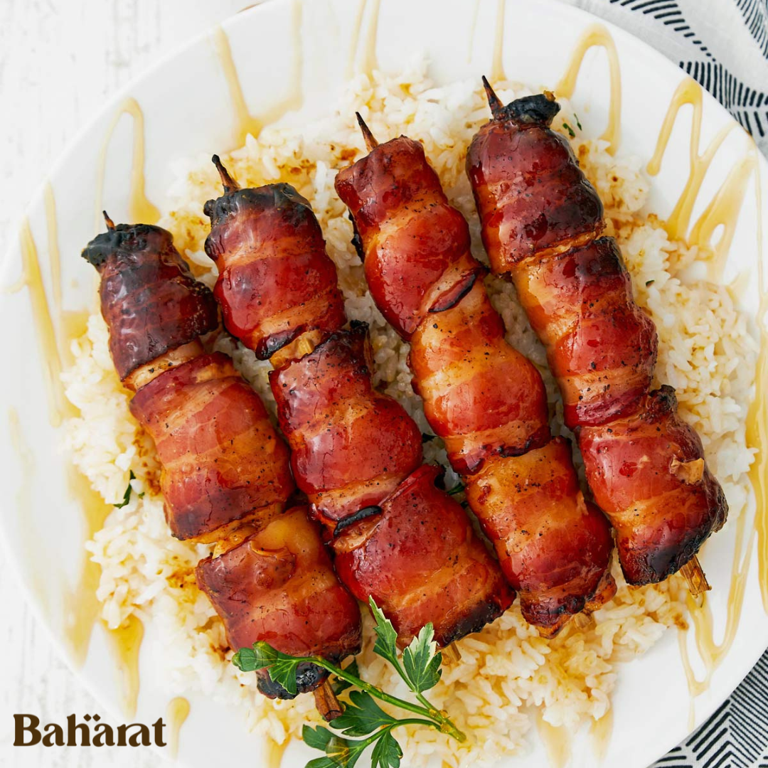 Air Fryer Bacon Wrapped Chicken Shish
